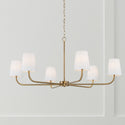 Six Light Chandelier from the Brody Collection in Aged Brass Finish by Capital Lighting