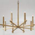 Eight Light Chandelier from the Blake Collection in Aged Brass Finish by Capital Lighting