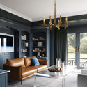 Eight Light Chandelier from the Blake Collection in Aged Brass Finish by Capital Lighting