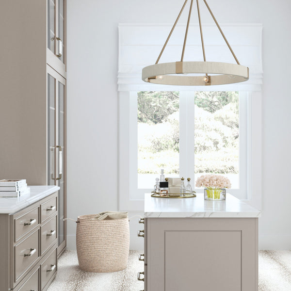 Four Light Chandelier from the Delaney Collection in Matte Brass Finish by Capital Lighting