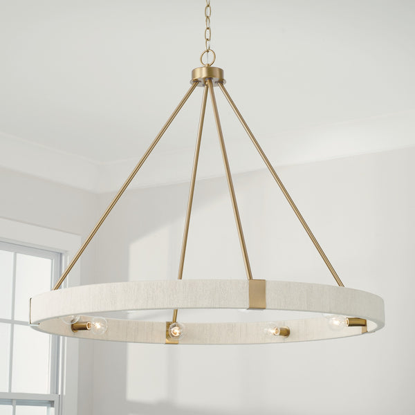 Eight Light Chandelier from the Delaney Collection in Matte Brass Finish by Capital Lighting