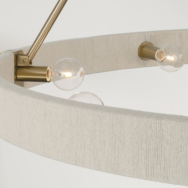 Eight Light Chandelier from the Delaney Collection in Matte Brass Finish by Capital Lighting