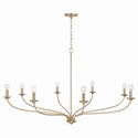 Eight Light Chandelier from the Dolan Collection in Matte Brass Finish by Capital Lighting