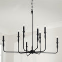 Eight Light Chandelier from the Paloma Collection in Textured Black Finish by Capital Lighting