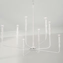 Eight Light Chandelier from the Paloma Collection in Textured White Finish by Capital Lighting