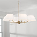 Six Light Chandelier from the Welsley Collection in Aged Brass Finish by Capital Lighting