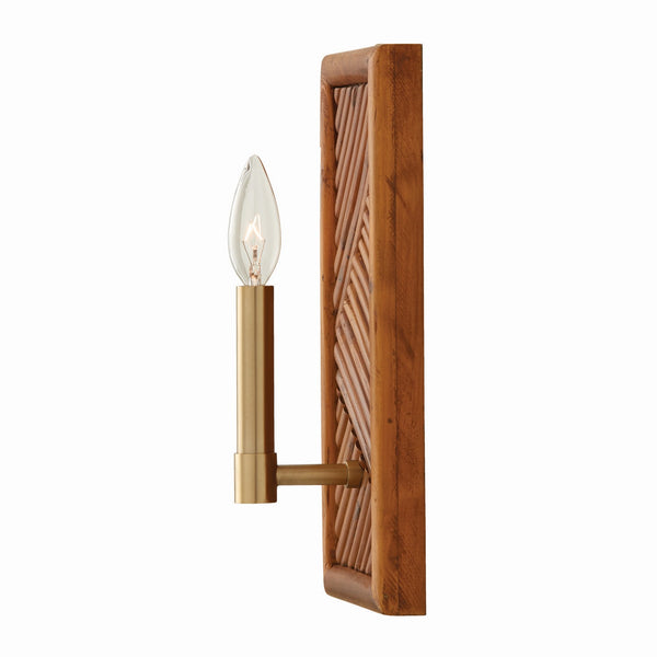 One Light Wall Sconce from the Soleil Collection in Matte Brass Finish by Capital Lighting