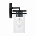 One Light Wall Sconce from the Fuller Collection in Matte Black Finish by Capital Lighting