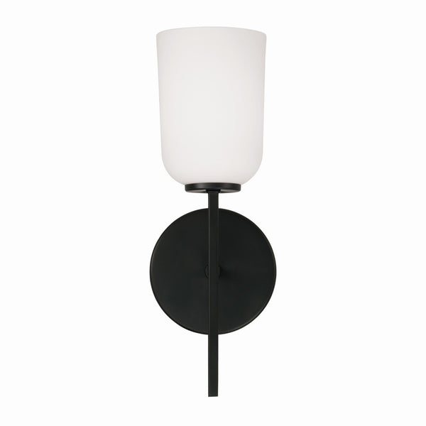 One Light Wall Sconce from the Lawson Collection in Matte Black Finish by Capital Lighting