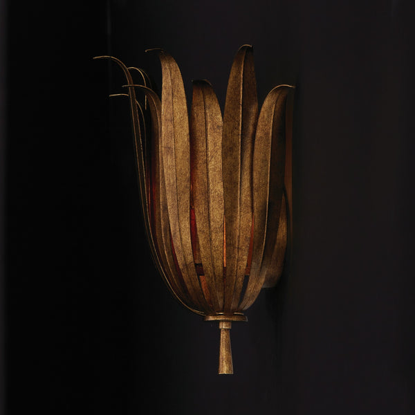 One Light Wall Sconce from the Eden Collection in Antique Gold Finish by Capital Lighting