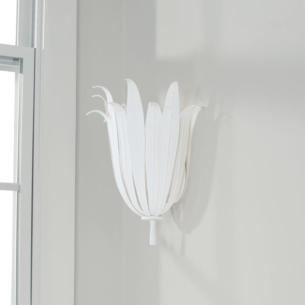 One Light Wall Sconce from the Eden Collection in Textured White Finish by Capital Lighting
