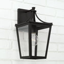 One Light Outdoor Wall Lantern from the Adair Collection in Black Finish by Capital Lighting