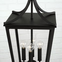 Four Light Outdoor Hanging Lantern from the Adair Collection in Black Finish by Capital Lighting