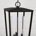 Three Light Outdoor Hanging Lantern from the Elliott Collection in Black Finish by Capital Lighting