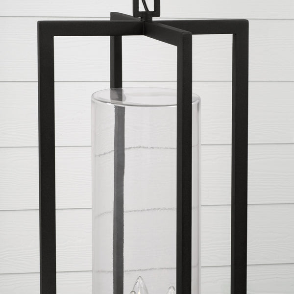 Three Light Outdoor Hanging Lantern from the Kent Collection in Black Finish by Capital Lighting