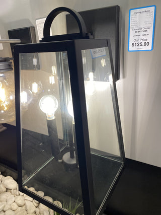 Three Light Outdoor Wall Lantern from the Leighton Collection in Black Finish by Capital Lighting (Clearance Display, Final Schedule)