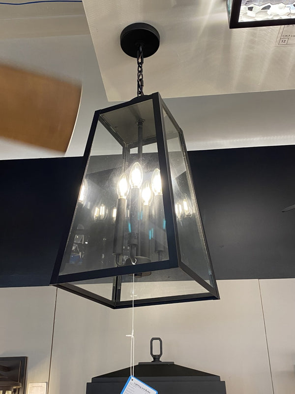 Four Light Outdoor Hanging Lantern from the Leighton Collection in Black Finish by Capital Lighting (Clearance Display. Final Sale)