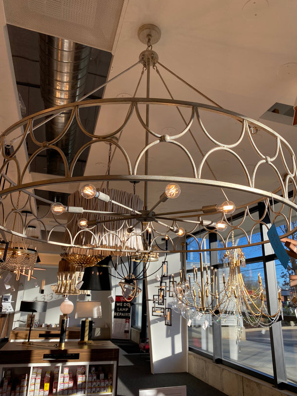 Eight Light Chandelier from the Ricci Collection in Winter White Finish by Capital Lighting (Clearance Display, Final Sale)