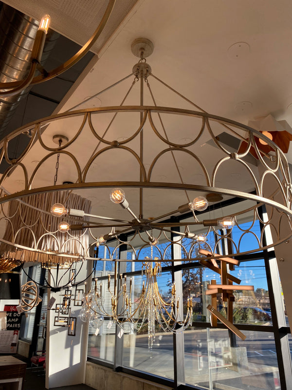 Eight Light Chandelier from the Ricci Collection in Winter White Finish by Capital Lighting (Clearance Display, Final Sale)