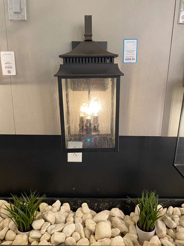 Three Light Outdoor Wall Lantern from the Sutter Creek Collection in Oiled Bronze Finish by Capital Lighting (Clearance Display, Final Sale)