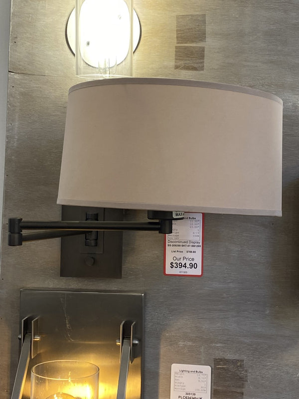 Wall Sconce from the Simple Collection in Black by Hubbardton Forge (Clearance Display, Final Sale)
