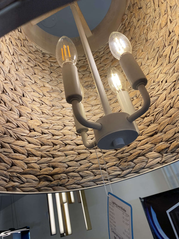 Four Light Pendant from the Tallulah Collection in Chalk Wash Finish by Capital Lighting (Clearance Display, Final Sale)