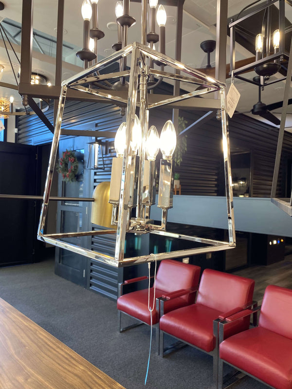 Four Light Foyer Pendant from the Thea Collection in Polished Nickel Finish by Capital Lighting (Clearance Display, Final Sale)