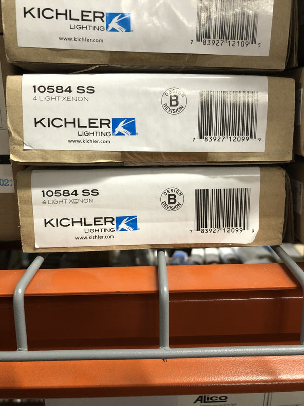 Kichler Lighting 10584SS Direct-Wire 4 Light Xenon 12v/18w Cabinet Strip/Bar Light in Stainless Steel (Final Sale)
